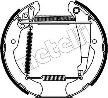 Metelli 51-0504 - Комплект тормозных колодок, барабанные avtokuzovplus.com.ua