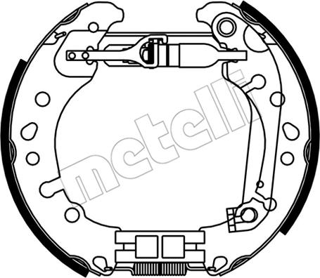 Metelli 51-0530 - Комплект тормозных колодок, барабанные autodnr.net