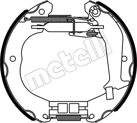 Metelli 51-0533 - Комплект гальм, барабанний механізм autocars.com.ua