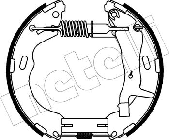 Metelli 51-0538 - Комплект тормозных колодок, барабанные avtokuzovplus.com.ua