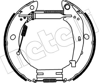 Metelli 51-0539 - Комплект тормозных колодок, барабанные avtokuzovplus.com.ua