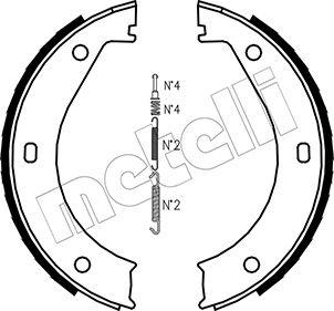 Metelli 53-0013K - Комплект тормозов, ручник, парковка avtokuzovplus.com.ua