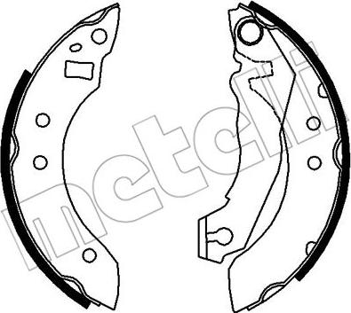 Metelli 53-0105 - Комплект тормозных колодок, барабанные autodnr.net