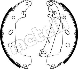 Metelli 53-0138 - Комплект тормозных колодок, барабанные autodnr.net