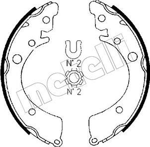 Metelli 53-0149 - Комплект тормозных колодок, барабанные avtokuzovplus.com.ua