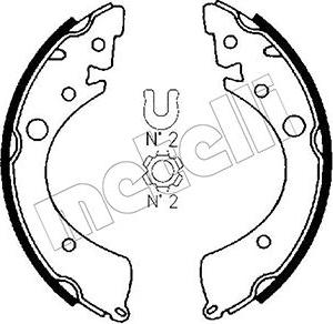 Metelli 53-0151 - Комплект тормозных колодок, барабанные avtokuzovplus.com.ua