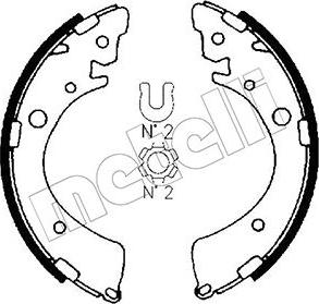 Metelli 53-0153 - Комплект тормозных колодок, барабанные autodnr.net