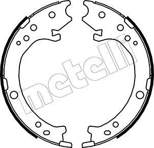 Metelli 53-0161 - Комплект тормозов, ручник, парковка avtokuzovplus.com.ua