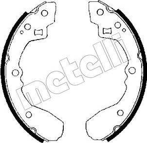 Metelli 53-0201 - Комплект тормозных колодок, барабанные autodnr.net