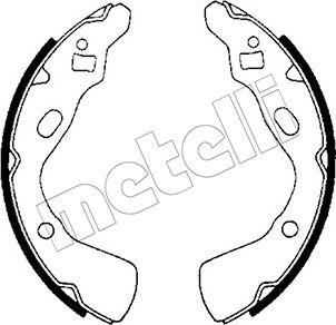 Metelli 53-0206 - Комплект тормозных колодок, барабанные autodnr.net