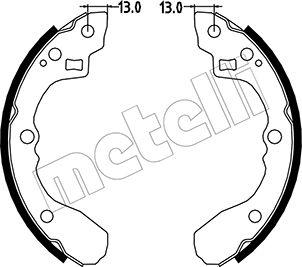 Metelli 53-0213 - Комплект тормозных колодок, барабанные autodnr.net