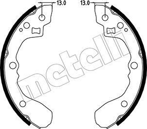Metelli 53-0220 - Комплект тормозных колодок, барабанные autodnr.net