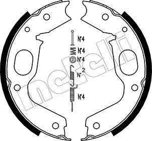 Metelli 53-0264K - Комплект гальм, ручник, парковка autocars.com.ua