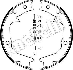 Metelli 53-0265K - Комплект гальм, ручник, парковка autocars.com.ua