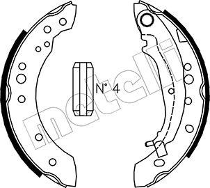 Metelli 53-0266 - Комплект тормозных колодок, барабанные avtokuzovplus.com.ua