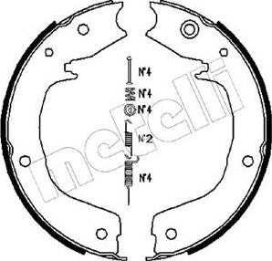 Metelli 53-0267K - Комплект гальм, ручник, парковка autocars.com.ua