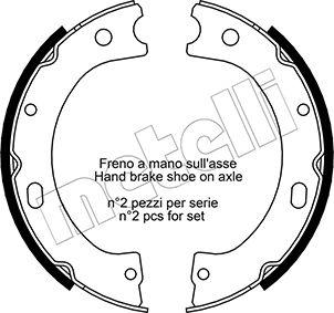 Metelli 53-0289 - Комплект гальм, ручник, парковка autocars.com.ua