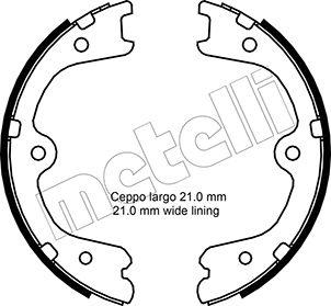 Metelli 53-0297 - Комплект тормозов, ручник, парковка autodnr.net