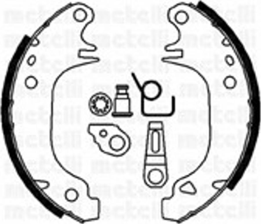 Metelli 53-0320K - Комплект тормозных колодок, барабанные autodnr.net
