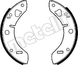 Metelli 53-0377 - Комплект тормозных колодок, барабанные avtokuzovplus.com.ua