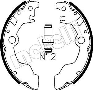 Metelli 53-0382 - Комплект тормозных колодок, барабанные avtokuzovplus.com.ua