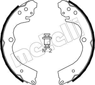 Metelli 53-0384 - Комплект тормозных колодок, барабанные avtokuzovplus.com.ua