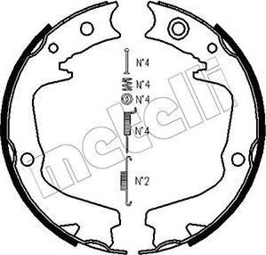 Metelli 53-0387K - Комплект тормозов, ручник, парковка avtokuzovplus.com.ua