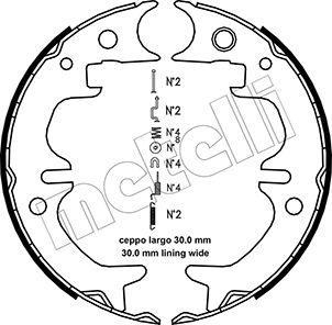 Metelli 53-0444K - Комплект тормозов, ручник, парковка avtokuzovplus.com.ua