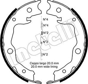 Metelli 53-0450K - Комплект тормозов, ручник, парковка avtokuzovplus.com.ua