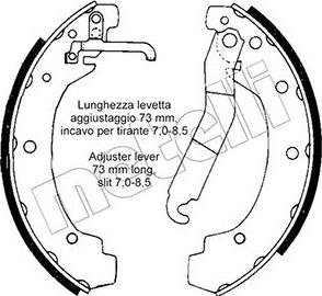 Metelli 53-0467 - Комплект тормозных колодок, барабанные avtokuzovplus.com.ua