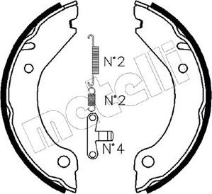 Metelli 53-0473K - Комплект гальм, ручник, парковка autocars.com.ua