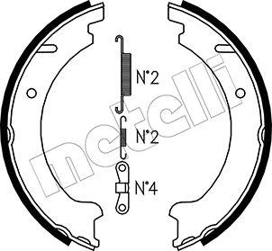 Metelli 53-0478K - Комплект гальм, ручник, парковка autocars.com.ua