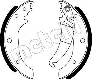 Metelli 53-0489 - Комплект тормозных колодок, барабанные autodnr.net