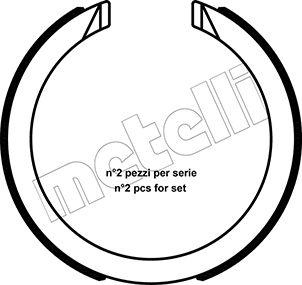 Metelli 53-0491 - Комплект гальм, ручник, парковка autocars.com.ua