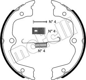 Metelli 53-0495K - Комплект гальм, ручник, парковка autocars.com.ua