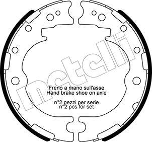 Metelli 53-0637 - Комплект гальм, ручник, парковка autocars.com.ua