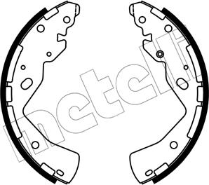 Metelli 53-0668 - Комплект гальм, барабанний механізм autocars.com.ua