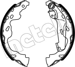 Metelli 53-0731 - Комплект гальм, барабанний механізм autocars.com.ua