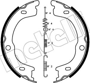 Metelli 53-0740K - Комплект гальм, ручник, парковка autocars.com.ua