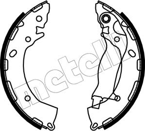 Metelli 53-0747 - Комплект тормозных колодок, барабанные autodnr.net