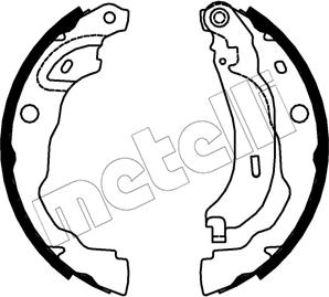 Metelli 53-0753 - Комплект гальм, барабанний механізм autocars.com.ua