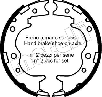 Metelli 53-0774 - Комплект гальм, ручник, парковка autocars.com.ua