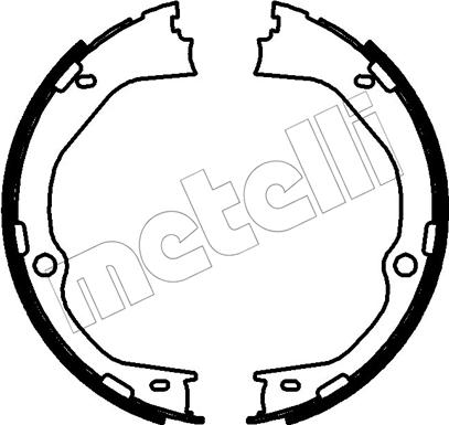 Metelli 53-0780 - Комплект гальм, ручник, парковка autocars.com.ua