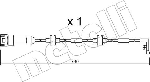 Metelli SU.143 - Сигналізатор, знос гальмівних колодок autocars.com.ua