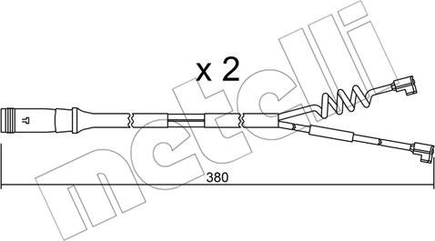 Metelli SU.175K - Сигнализатор, износ тормозных колодок autodnr.net