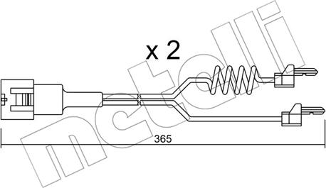 Metelli SU.180K - Сигнализатор, износ тормозных колодок avtokuzovplus.com.ua