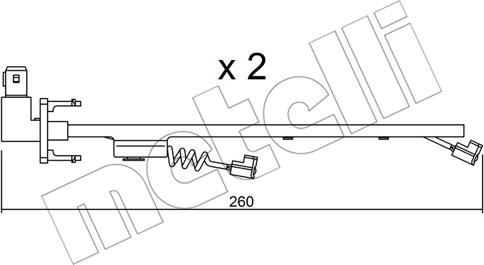 Metelli SU.184K - Сигналізатор, знос гальмівних колодок autocars.com.ua