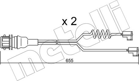 Metelli SU.186K - Сигналізатор, знос гальмівних колодок autocars.com.ua