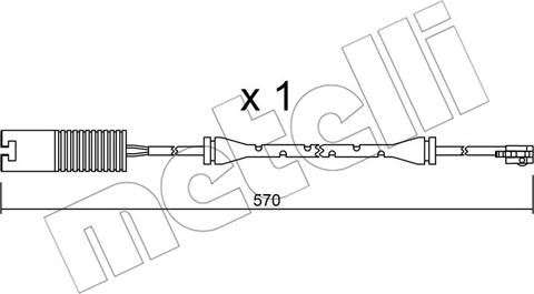 Metelli SU.208 - Сигнализатор, износ тормозных колодок autodnr.net