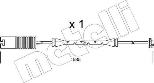 Metelli SU.250 - Сигналізатор, знос гальмівних колодок autocars.com.ua